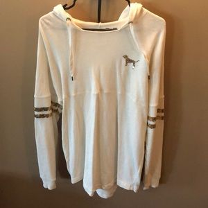 Unique PINK hooded fleece tunic 💎